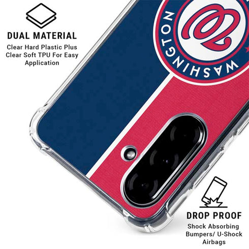 MLB Washington Nationals Split Galaxy A36 5G Clear Case