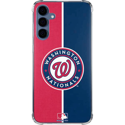 MLB Washington Nationals Split Galaxy A55 5G Clear Case