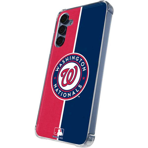 MLB Washington Nationals Split Galaxy A55 5G Clear Case