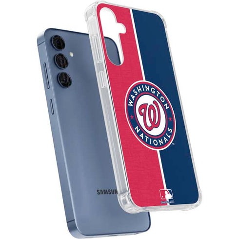 MLB Washington Nationals Split Galaxy A55 5G Clear Case