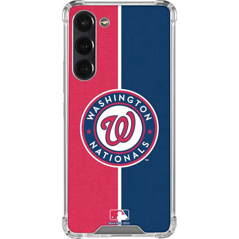 MLB Washington Nationals Split Galaxy S24 FE Clear Case