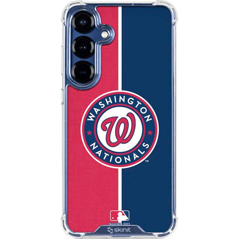 MLB Washington Nationals Split Galaxy S25 FE Clear Case