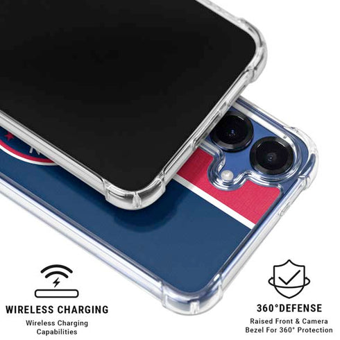 MLB Washington Nationals Split Galaxy S25 FE Clear Case