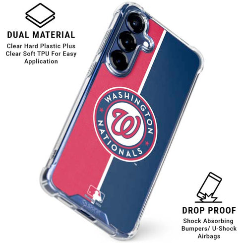 MLB Washington Nationals Split Galaxy S25 Plus Clear Case