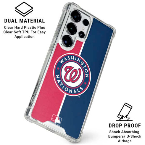 MLB Washington Nationals Split Galaxy S25 Ultra Clear Case