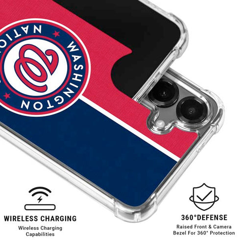 MLB Washington Nationals Split Galaxy S26 Clear Case