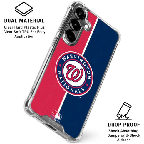 MLB Washington Nationals Split Galaxy S26 Plus Clear Case