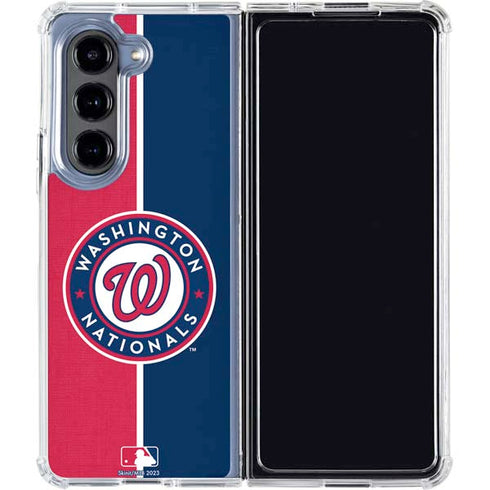 MLB Washington Nationals Split Galaxy Z Fold5 5G Clear Case
