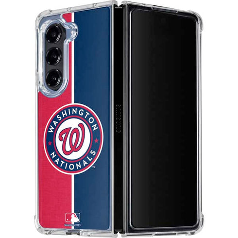 MLB Washington Nationals Split Galaxy Z Fold5 5G Clear Case