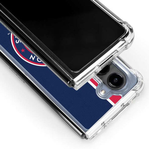 MLB Washington Nationals Split Galaxy Z Fold5 5G Clear Case