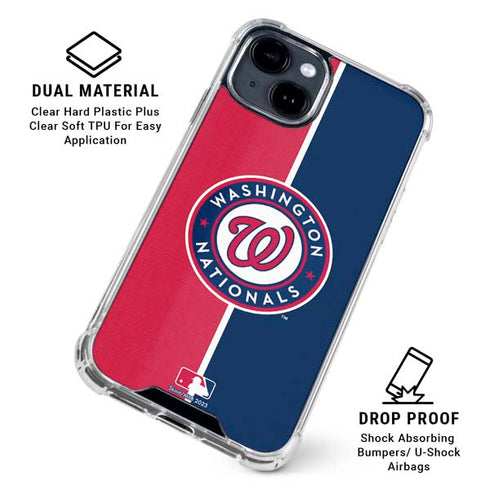 MLB Washington Nationals Split iPhone 15 Clear Case