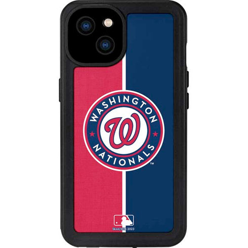MLB Washington Nationals Split iPhone 15 Plus Waterproof Case
