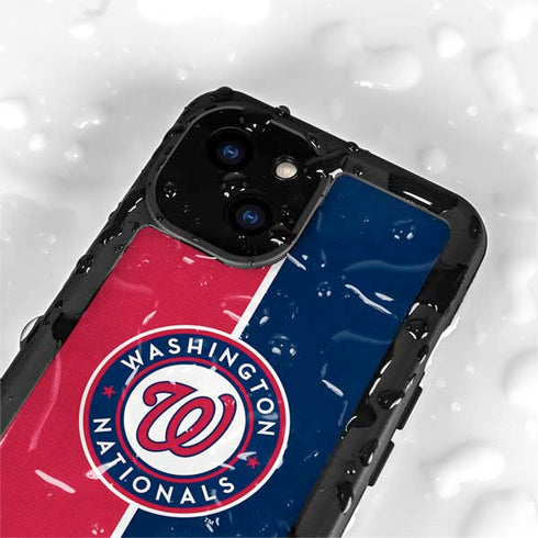 MLB Washington Nationals Split iPhone 15 Plus Waterproof Case