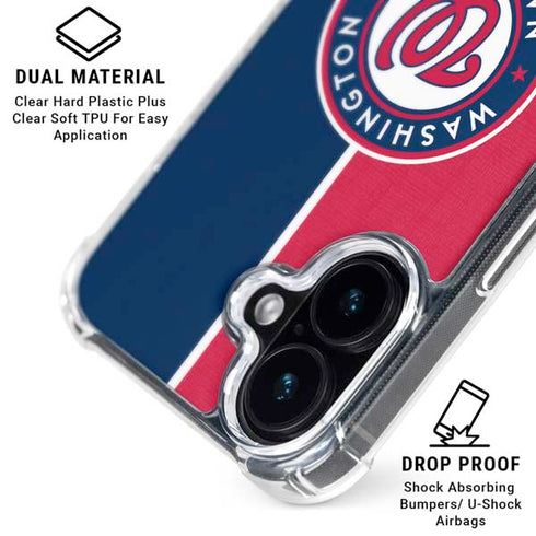 MLB Washington Nationals Split iPhone 16 Plus MagSafe Case