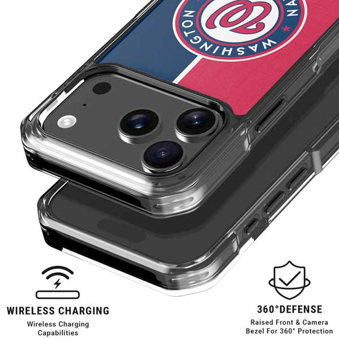 MLB Washington Nationals Split iPhone 18 Pro Clear Case