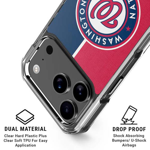 MLB Washington Nationals Split iPhone 18 Pro Clear Case