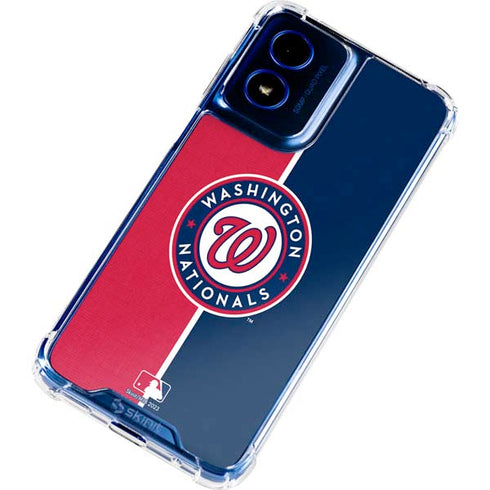 MLB Washington Nationals Split Moto G 5G (2024) Clear Case