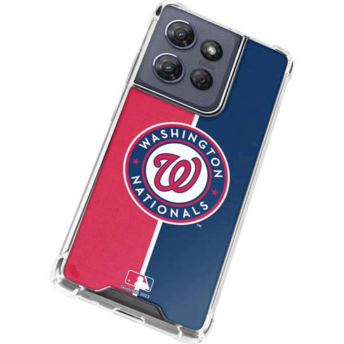 MLB Washington Nationals Split Moto G Play 5G (2025) Clear Case