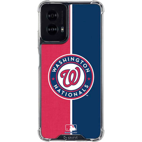 MLB Washington Nationals Split Moto G Power 5G (2024) Clear Case