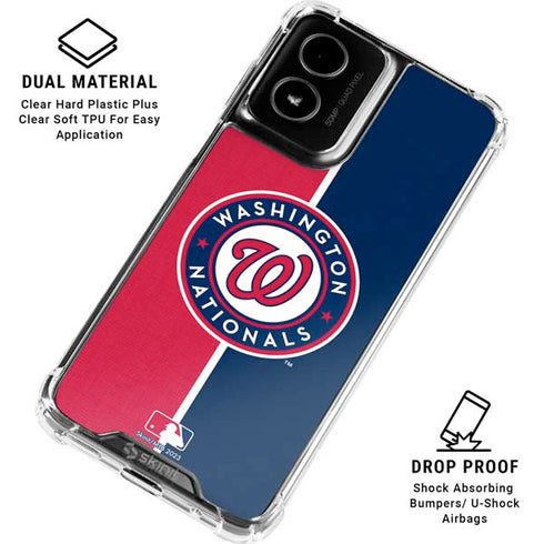MLB Washington Nationals Split Moto G Power 5G (2024) Clear Case