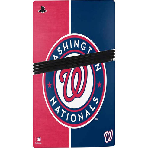 MLB Washington Nationals Split PS5 Pro Disk Console Skin