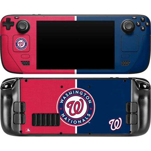 MLB Washington Nationals Split Steam Deck Handheld Gaming Computer Skin