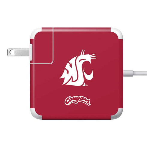 Washington State University Cougars Logo 85W Power Adapter (15 and 17 inch MacBook Pro Charger) Skin