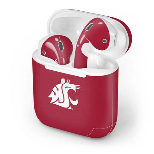 Washington State University Cougars Logo Apple AirPods 2 Skin