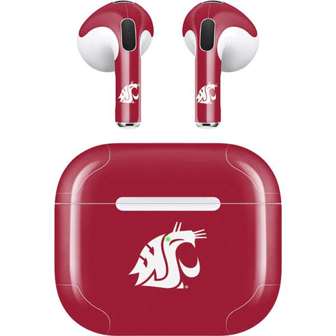Washington State University Cougars Logo Apple AirPods (3rd Gen 2021) Skin