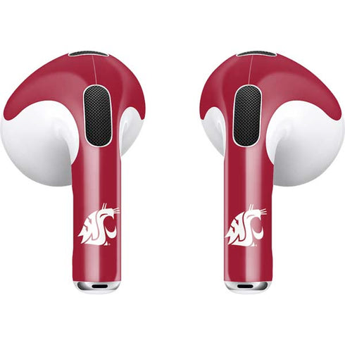 Washington State University Cougars Logo Apple AirPods (3rd Gen 2021) Skin