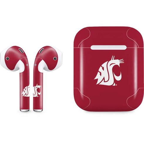 Washington State University Cougars Logo Apple AirPods Skin