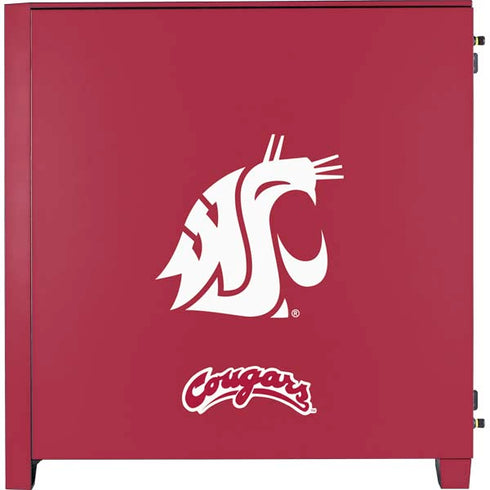 Washington State University Cougars Logo Corsair 4000D Tempered Glass Mid-Tower ATX Case Skin