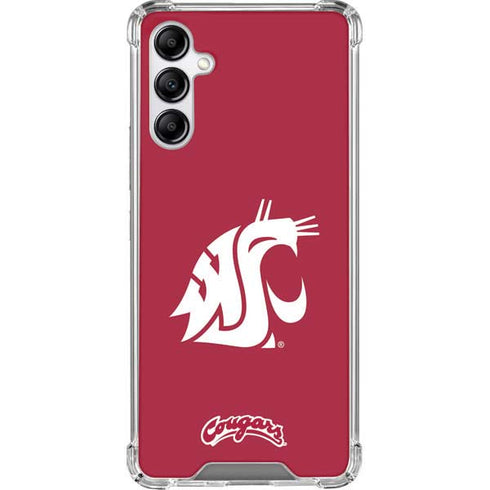 Washington State University Cougars Logo Galaxy A14 5G Clear Case