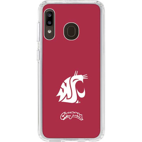 Washington State University Cougars Logo Galaxy A20 Clear Case