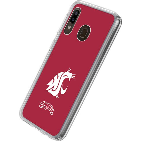 Washington State University Cougars Logo Galaxy A20 Clear Case
