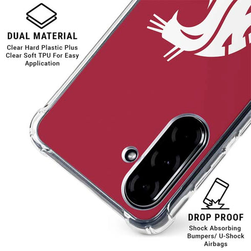 Washington State University Cougars Logo Galaxy A36 5G Clear Case