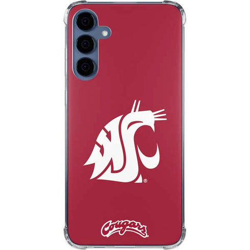 Washington State University Cougars Logo Galaxy A55 5G Clear Case