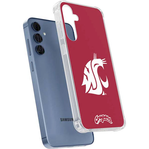 Washington State University Cougars Logo Galaxy A55 5G Clear Case
