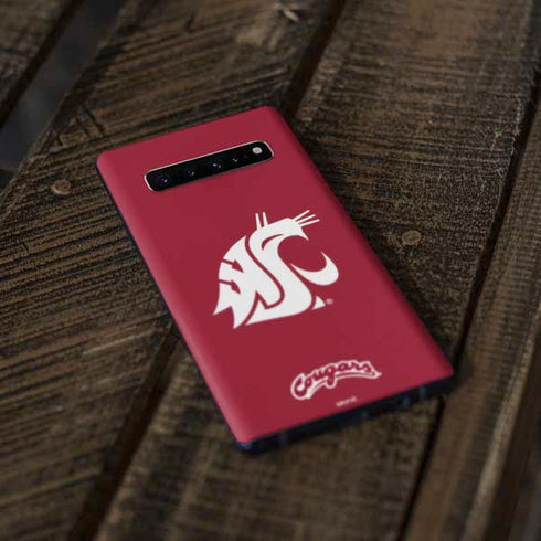 Washington State University Cougars Logo Galaxy S10 Skin