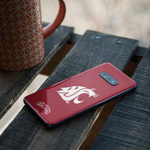Washington State University Cougars Logo Galaxy S10e Skin