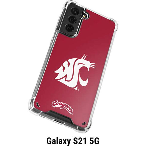Washington State University Cougars Logo Galaxy S21 5G Clear Case