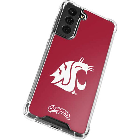 Washington State University Cougars Logo Galaxy S21 FE Clear Case