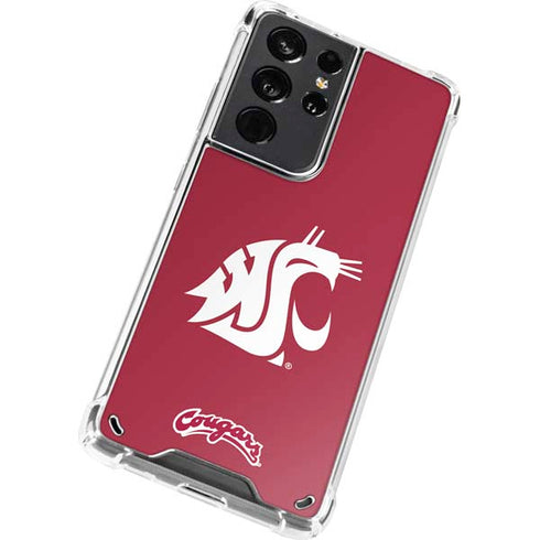Washington State University Cougars Logo Galaxy S21 Ultra 5G Clear Case