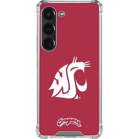 Washington State University Cougars Logo Galaxy S23 Clear Case