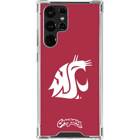 Washington State University Cougars Logo Galaxy S24 Ultra Clear Case