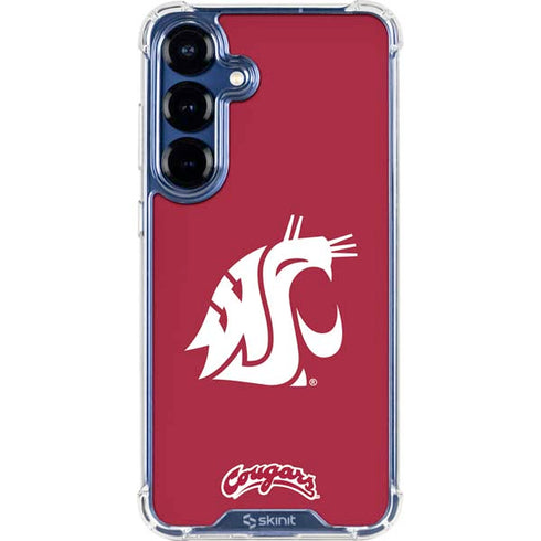 Washington State University Cougars Logo Galaxy S25 FE Clear Case