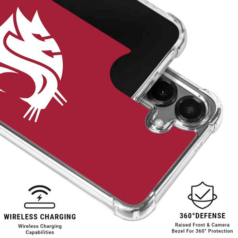 Washington State University Cougars Logo Galaxy S26 Clear Case