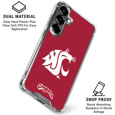 Washington State University Cougars Logo Galaxy S26 Plus Clear Case