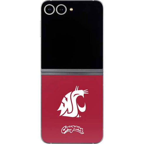 Washington State University Cougars Logo Galaxy Z Flip6 Skin