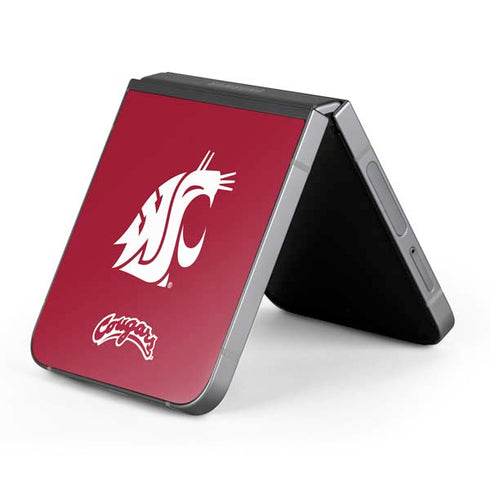 Washington State University Cougars Logo Galaxy Z Flip6 Skin
